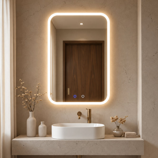 Gaze Rounded Rectangle Smart Bathroom Mirror