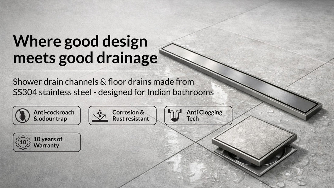 Shower Drain Channels & Floor Drains | Tile Insert & SS304 | BathStory