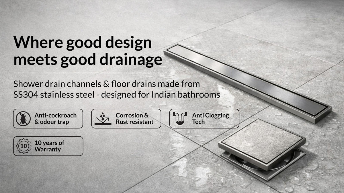 Shower Drain Channels & Floor Drains | Tile Insert & SS304 | BathStory