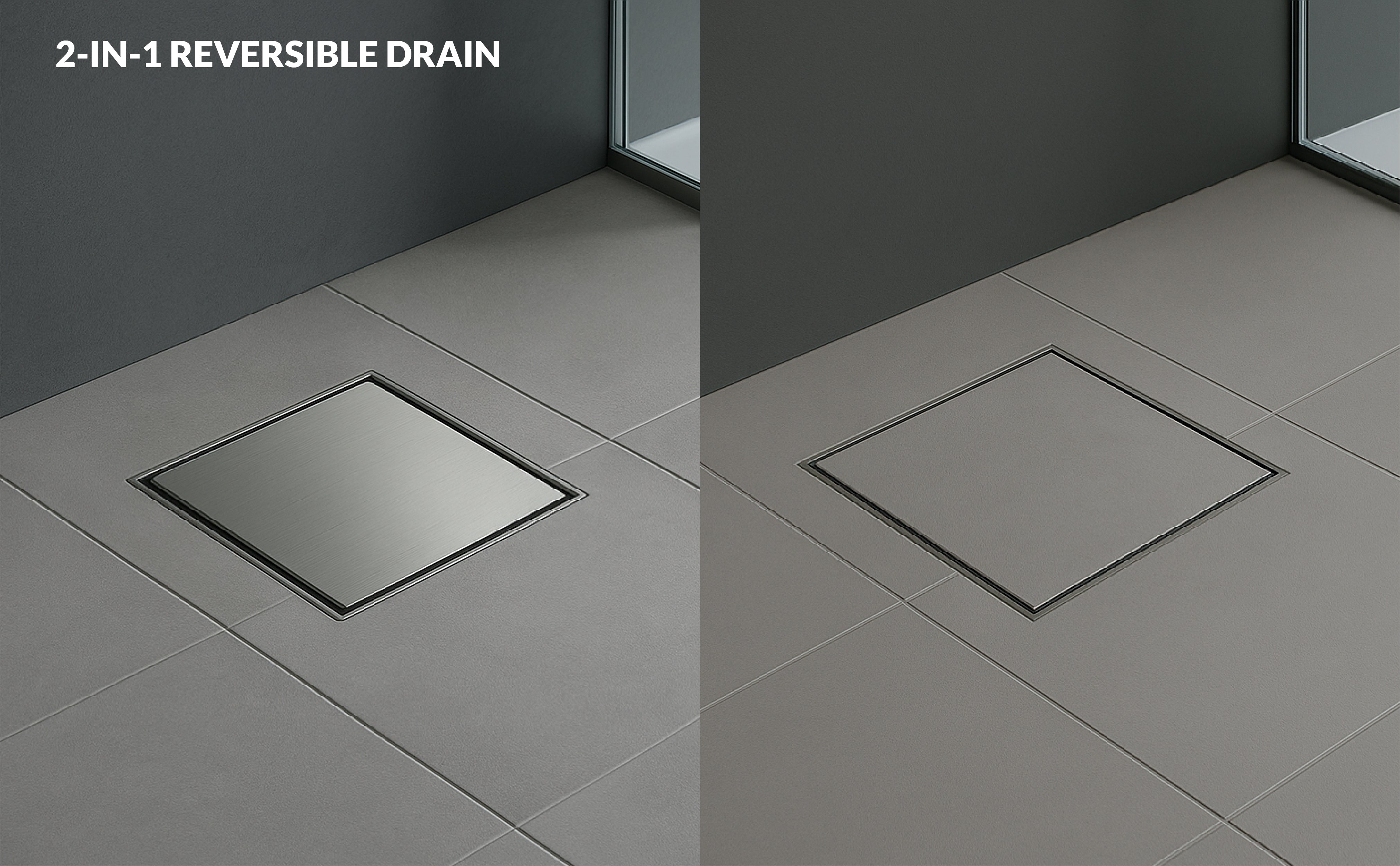 Faux Lagoon Swirl Square Tile Insert Floor Drain 5