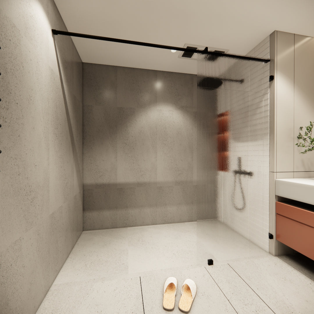 Partial Black Matte Fluted