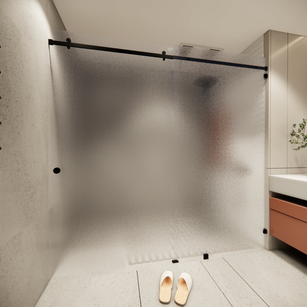 Sliding Black Matte Frosted