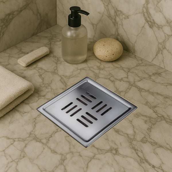 Rift Lagoon Swirl Square Floor Drain 5"x5"  without cockroach trap