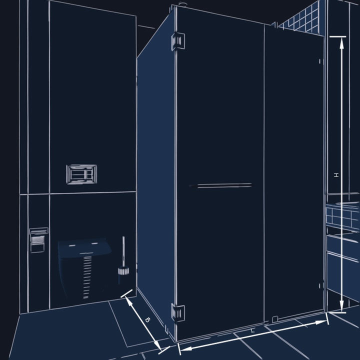 L-type Black Matte Fluted Enclosures