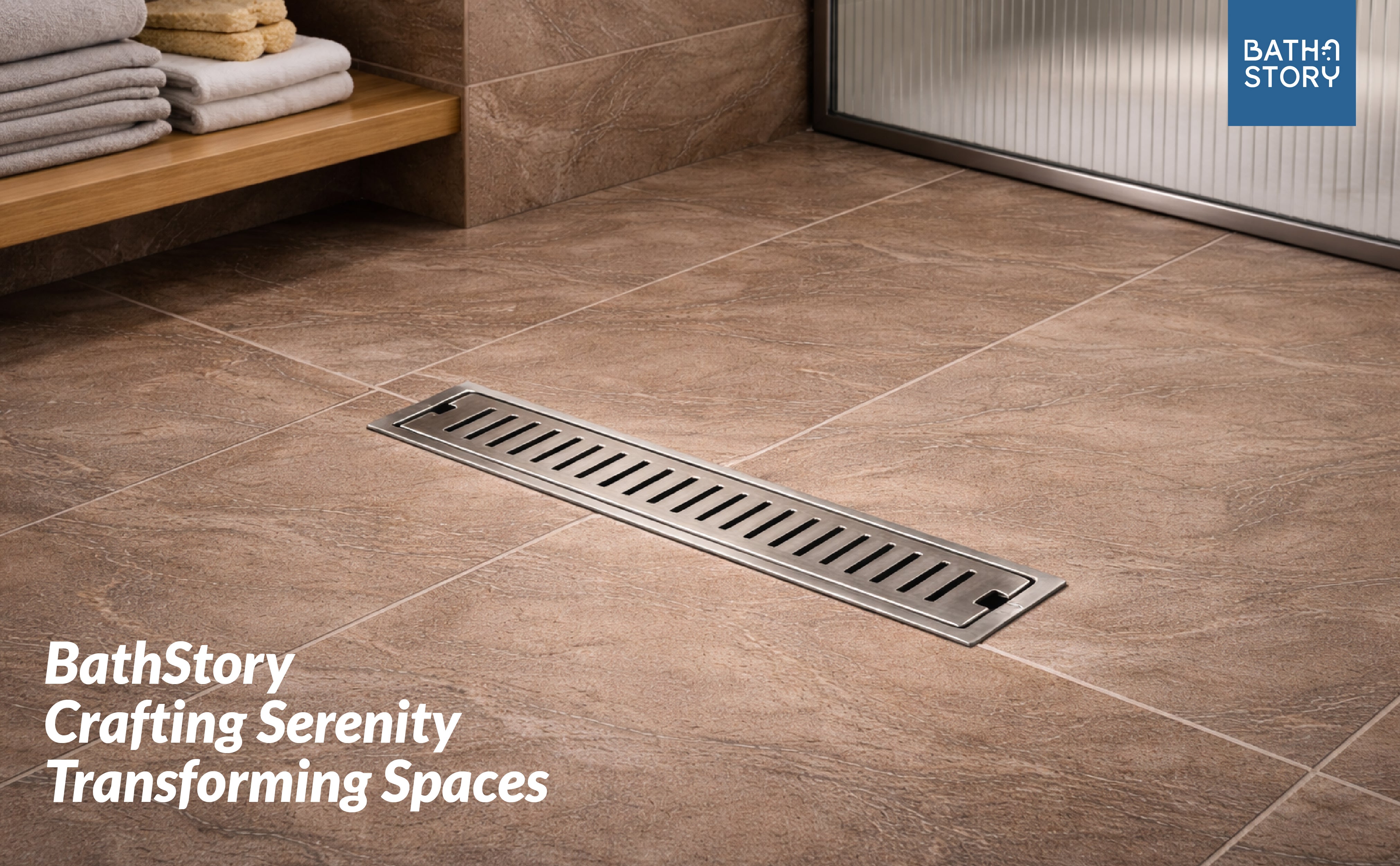 Linea Shower Channel Drain 18”x4” with cockroach trap (Side hole) A+ Banner 1