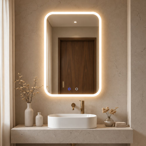 Gaze Rounded Rectangle Smart Bathroom Mirror