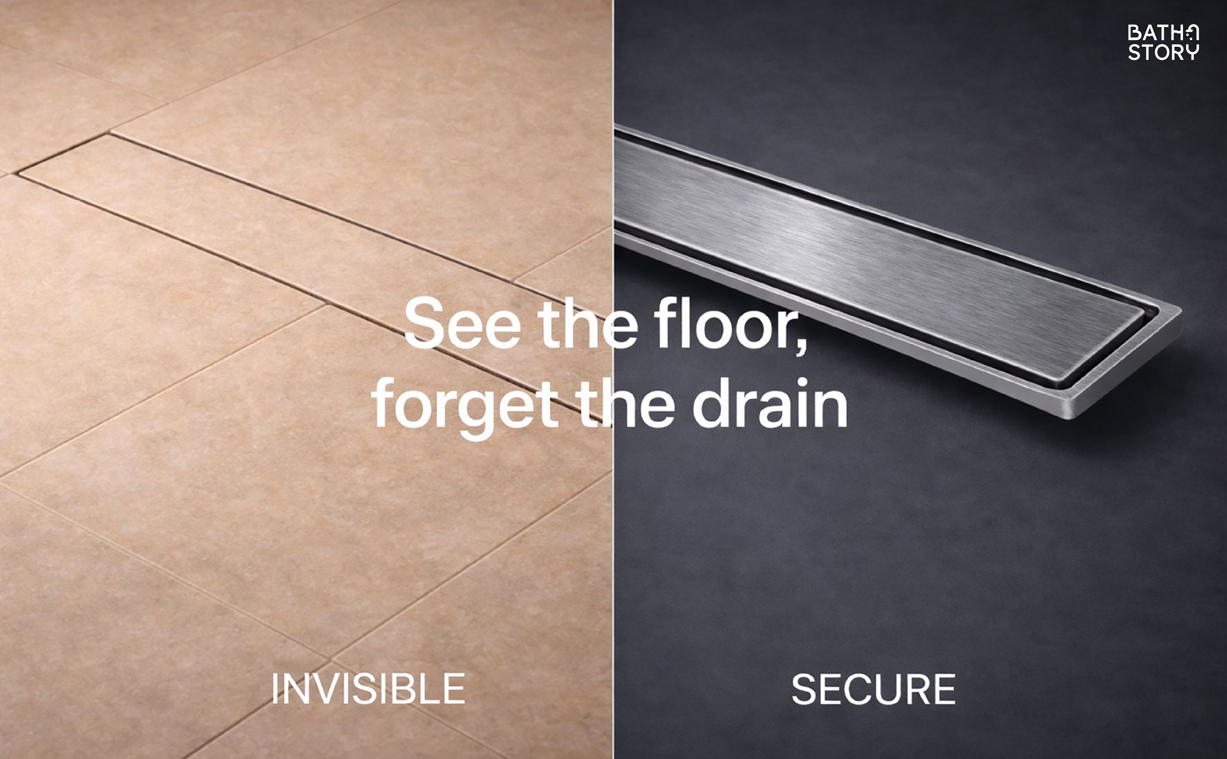 Tile Insert Shower Channel Drain 18”x4” with cockroach trap (Center hole) A+ Banner 5